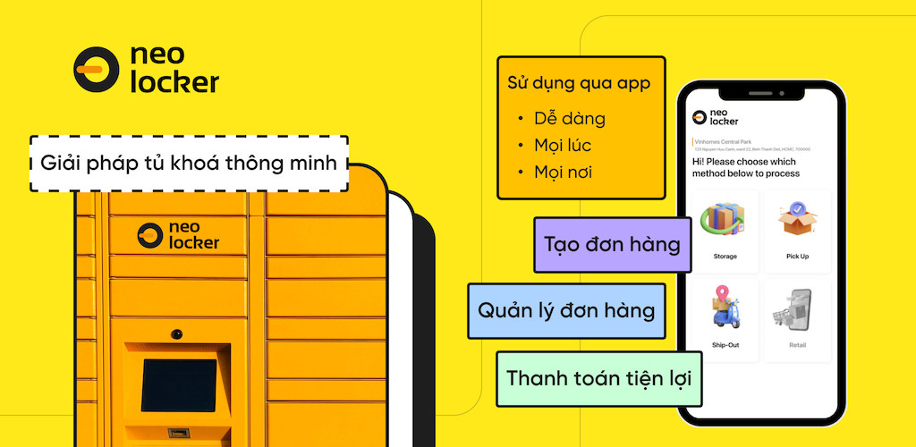 neoLocker cung cấp dịch vụ cho thuê tủ locker thông minh qua APP trường học, spa, gym, chung cư